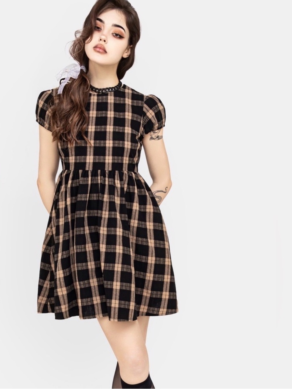 Disturbia Backspace Check Mini
Skater Dress US 10/ UK 14